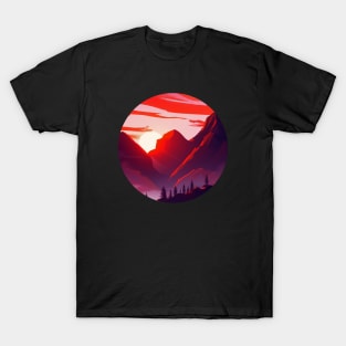 The mountains glow at sunrise T-Shirt